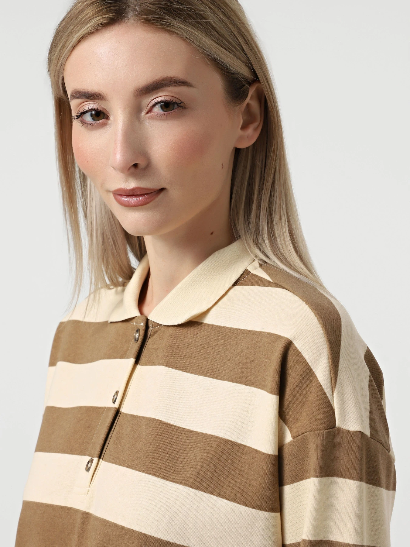 Футболки і поло Only ALLISON L/S STRIPE POLO модель 15356124_Cocoa Creme Biscotti Футболки і поло Only ALLISON L/S STRIPE POLO модель 15356124_Cocoa Creme Biscotti Фото