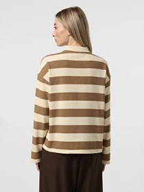 Футболки і поло Only ALLISON L/S STRIPE POLO модель 15356124_Cocoa Creme Biscotti Фото