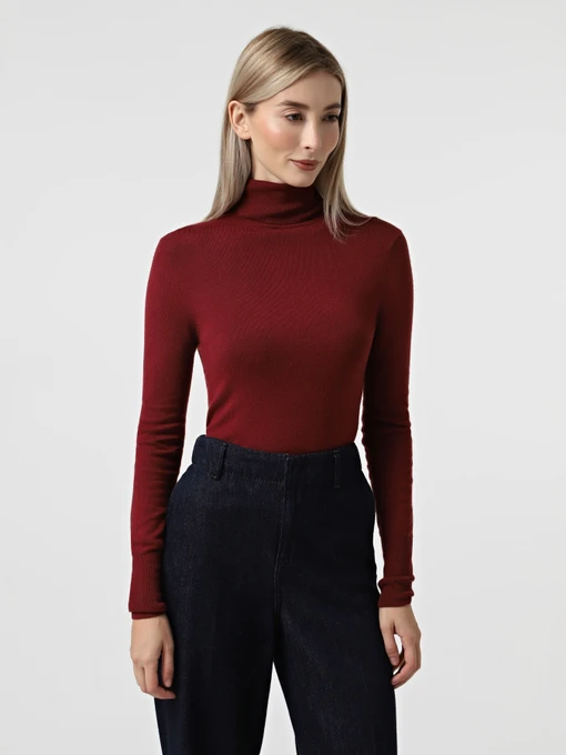 Свитры и кардиганы Only VENICE LIFE LS ROLL PULLOVER модель 15183772_Cabernet Фото
