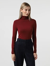 Свитры и кардиганы Only VENICE LIFE LS ROLL PULLOVER модель 15183772_Cabernet Фото