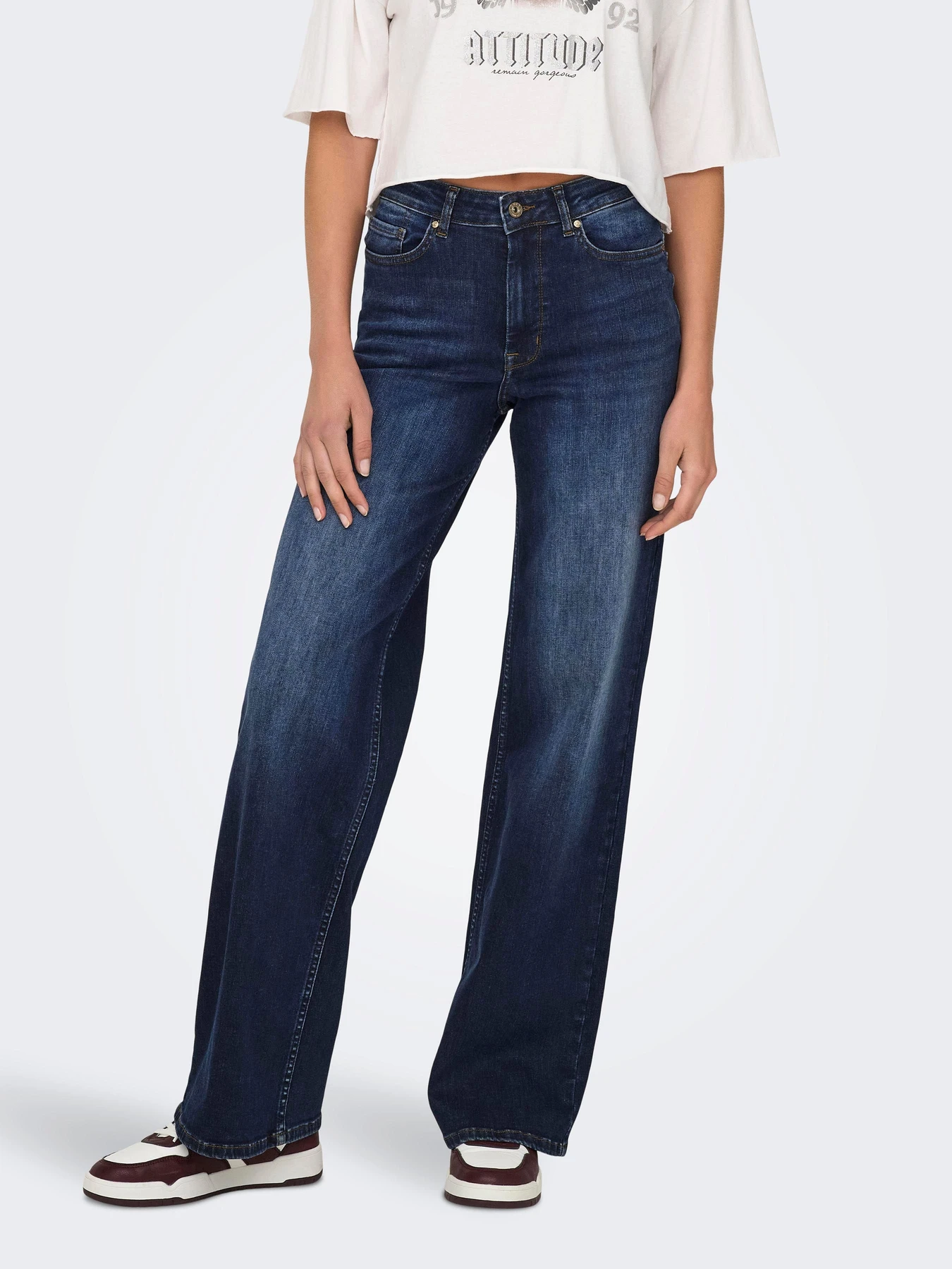 Джинсы Only MADISON BLUSH HW WIDE DNM модель 15318405_Dark Blue Denim Джинсы Only MADISON BLUSH HW WIDE DNM модель 15318405_Dark Blue Denim Фото