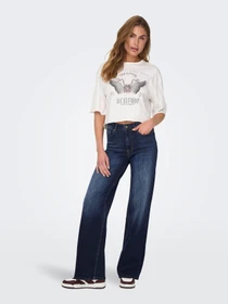 Джинсы Only MADISON BLUSH HW WIDE DNM модель 15318405_Dark Blue Denim Фото