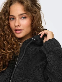 Куртки и дубленки Only TANJA TEDDY HOOD JACKET модель 15335779_Black Фото