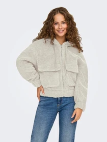 Куртки и дубленки Only TANJA TEDDY HOOD JACKET модель 15335779_Pumice Stone Фото