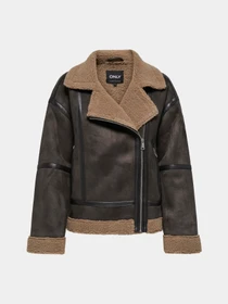 Куртки и дубленки Only KENDRA LIFE BOND OVERSIZJACKET модель 15348991_Chocolate Torte COCOA CRÉM Фото
