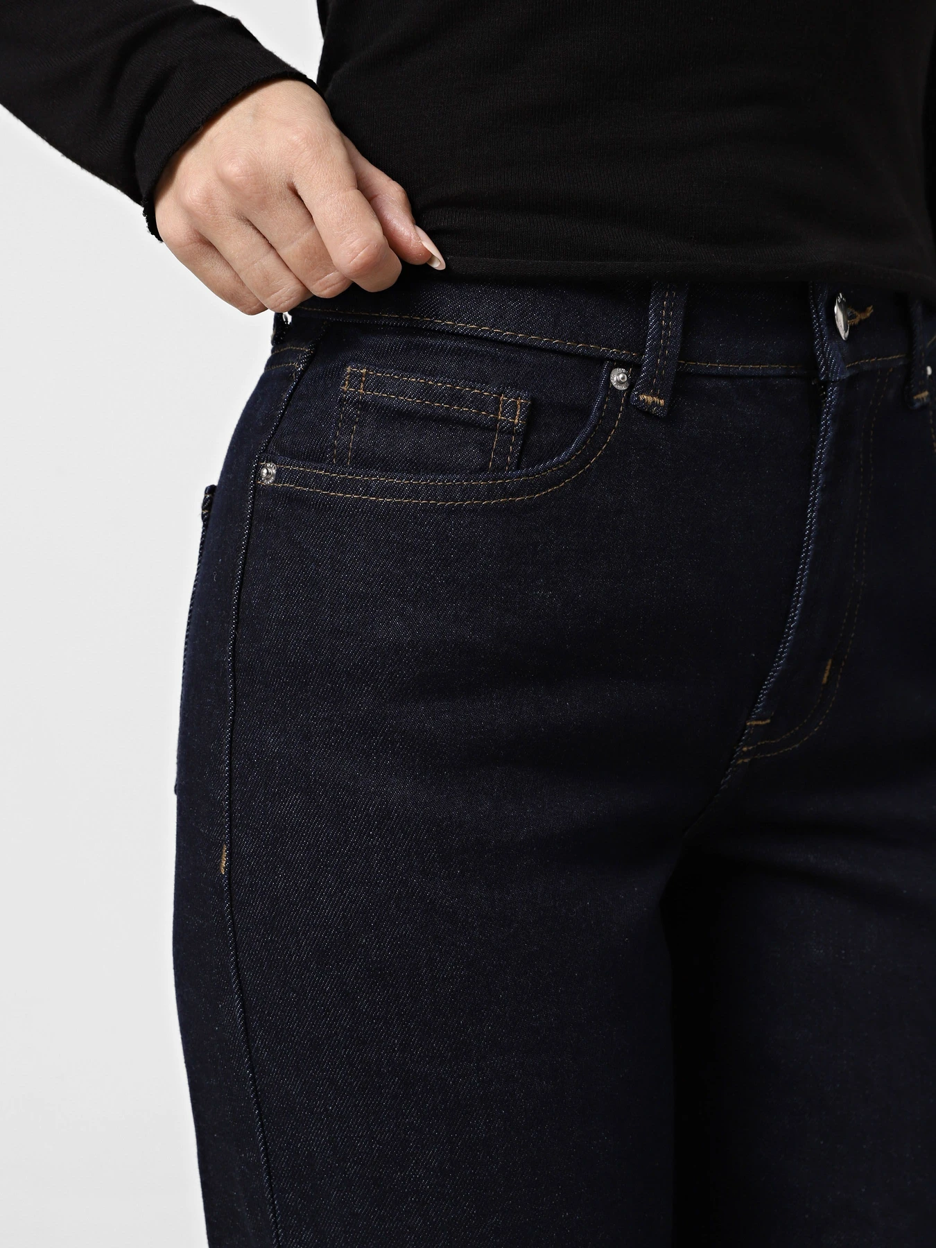 Джинси Only EMILY HW MOM CROP DNM модель 15356761_Dark Blue Denim RINSE Фото