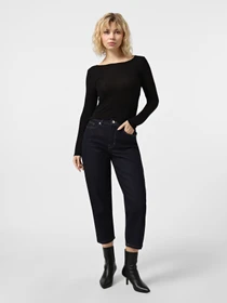 Джинси Only EMILY HW MOM CROP DNM модель 15356761_Dark Blue Denim RINSE Фото