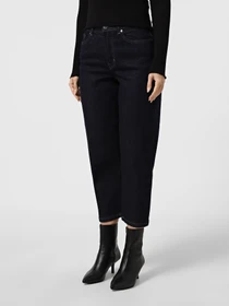 Джинсы Only EMILY HW MOM CROP DNM модель 15356761_Dark Blue Denim RINSE Фото
