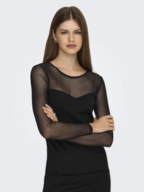 Платья Only HEART-BECKI L/S MIX BODYCONDRE модель 15358439_Black Фото