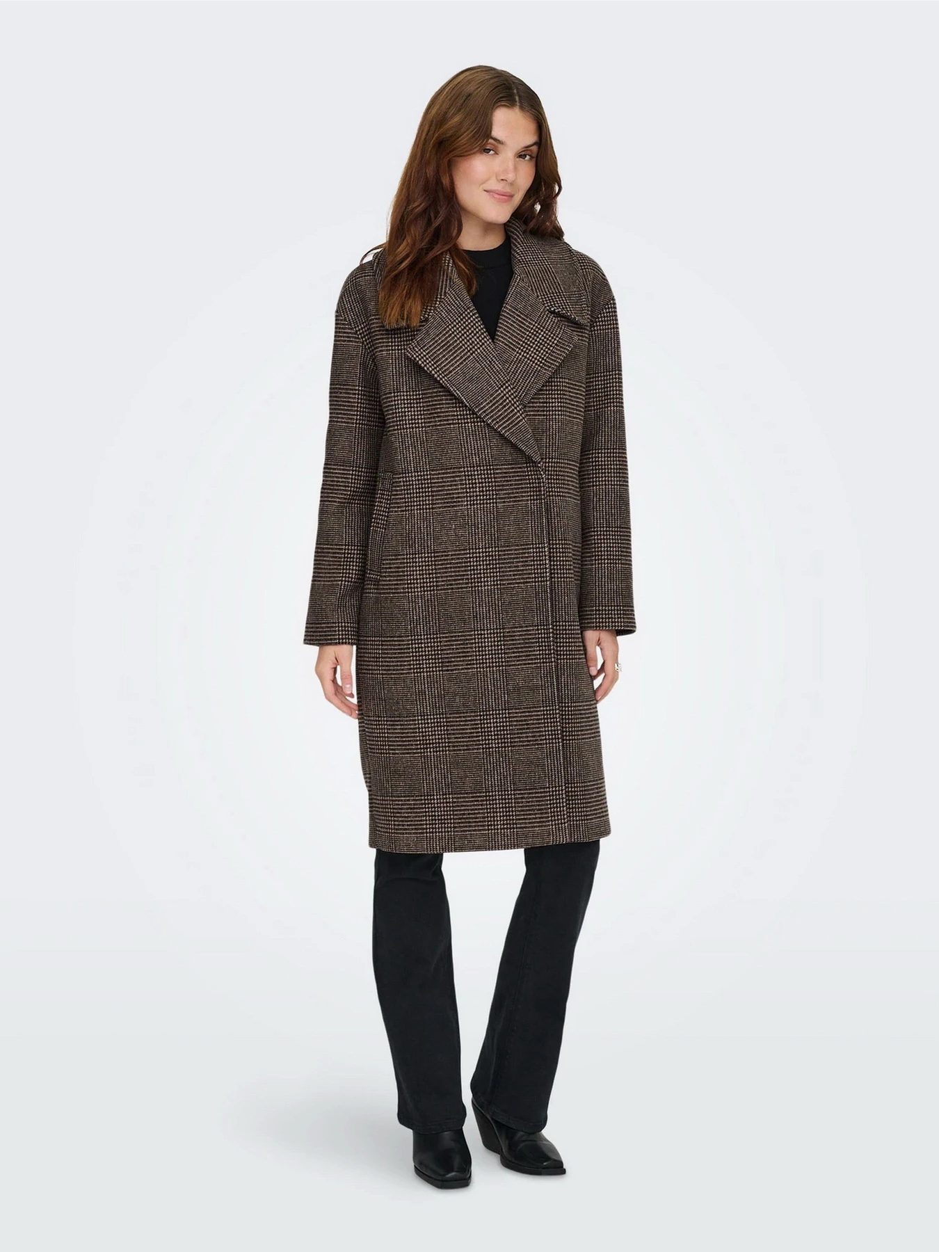 Пальто и плащи Only MADISON LIFE CHECK COAT модель 15349086_Seal Brown Check Пальто и плащи Only MADISON LIFE CHECK COAT модель 15349086_Seal Brown Check Фото