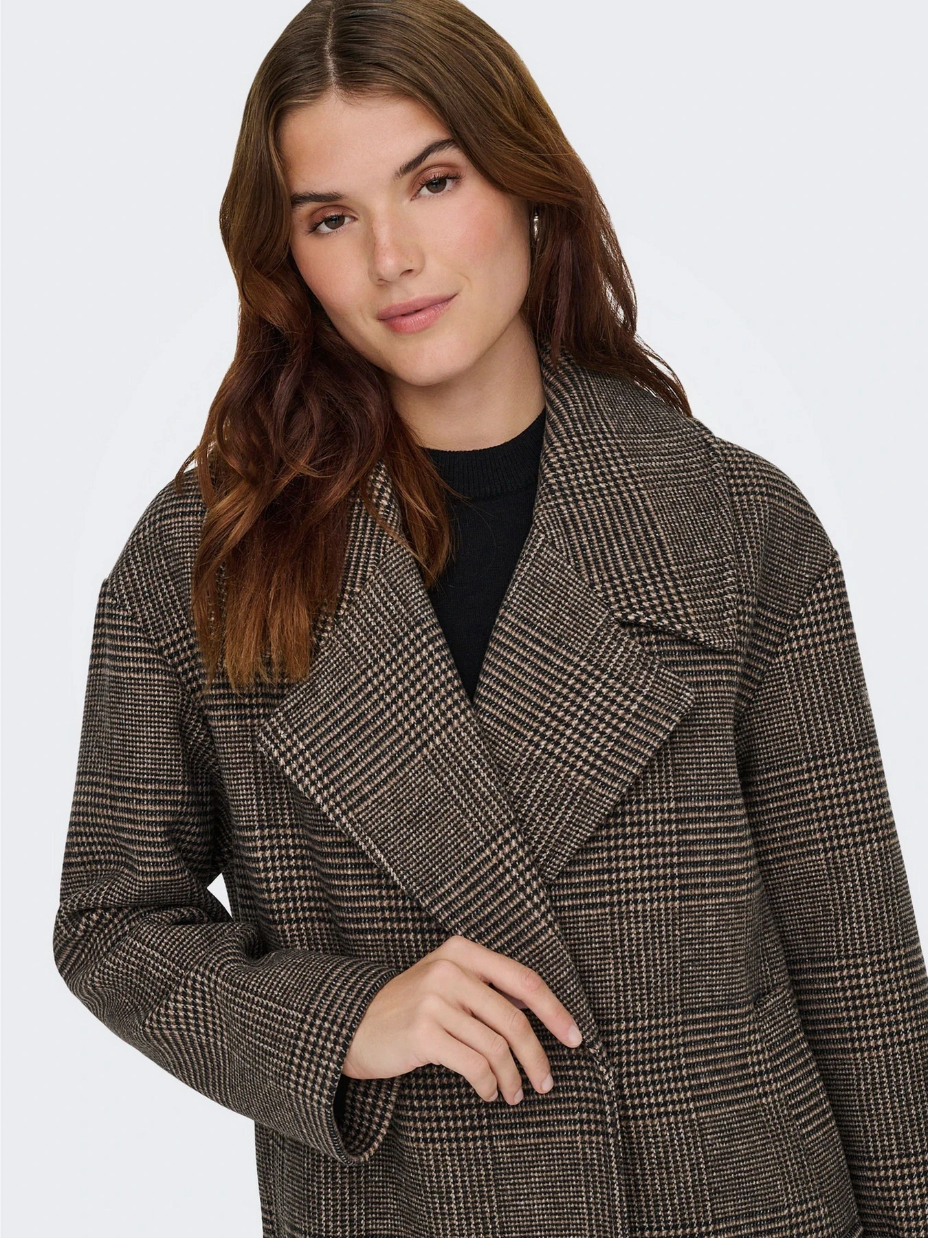 Пальто и плащи Only MADISON LIFE CHECK COAT модель 15349086_Seal Brown Check Пальто и плащи Only MADISON LIFE CHECK COAT модель 15349086_Seal Brown Check Фото