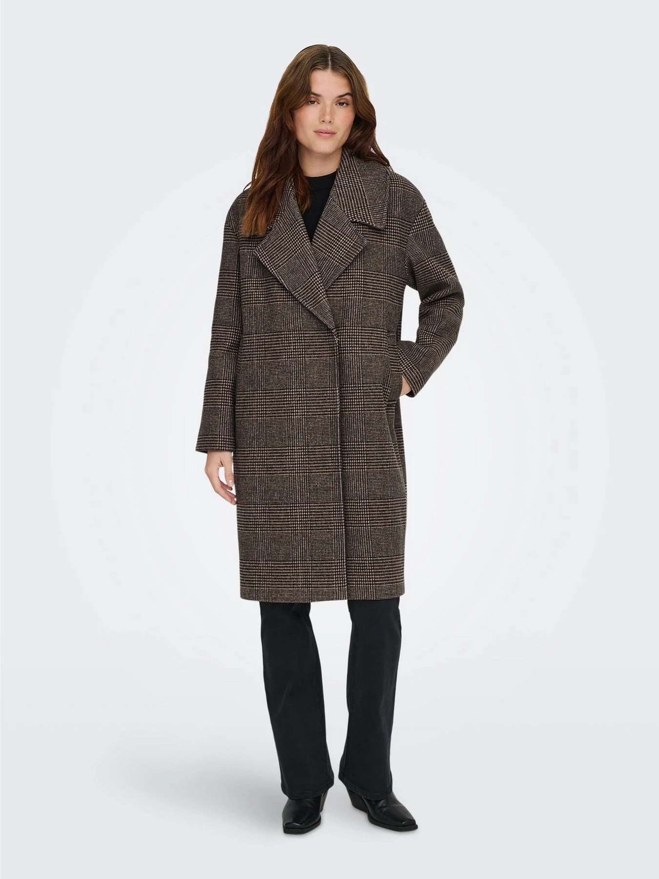 Пальто и плащи Only MADISON LIFE CHECK COAT модель 15349086_Seal Brown Check Пальто и плащи Only MADISON LIFE CHECK COAT модель 15349086_Seal Brown Check Фото