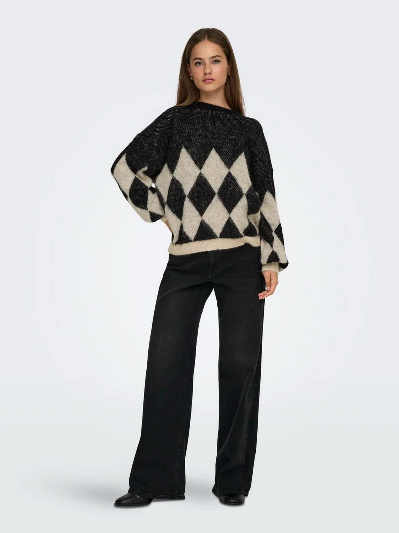 Светри та кардигани Only NOEME LIFE LS JQ O-NECK KNT модель 15353226_Black Biscotti/Melange/Har Светри та кардигани Only NOEME LIFE LS JQ O-NECK KNT модель 15353226_Black Biscotti/Melange/Har Фото