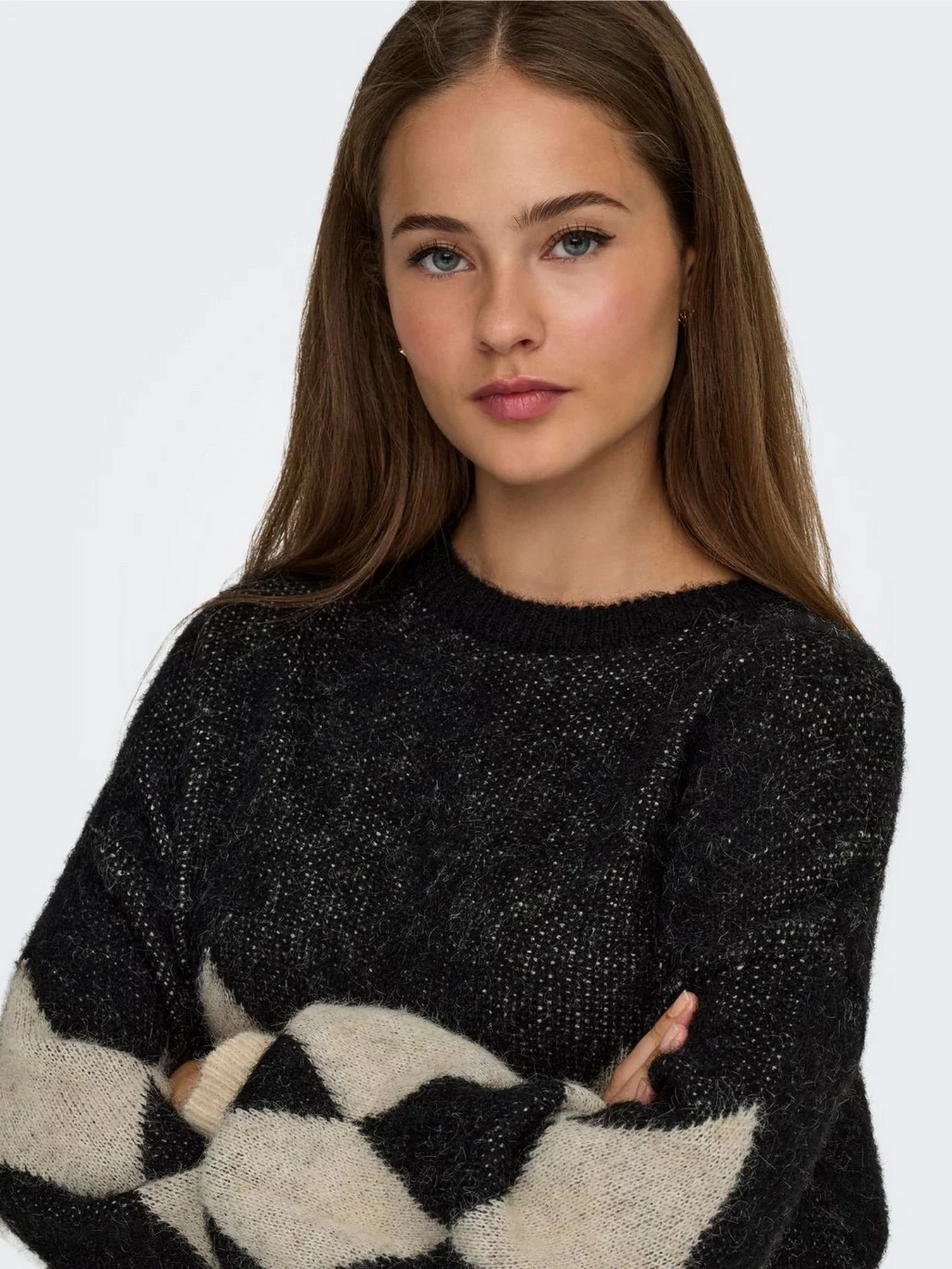 Светри та кардигани Only NOEME LIFE LS JQ O-NECK KNT модель 15353226_Black Biscotti/Melange/Har Светри та кардигани Only NOEME LIFE LS JQ O-NECK KNT модель 15353226_Black Biscotti/Melange/Har Фото