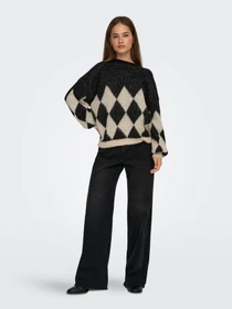 Светри та кардигани Only NOEME LIFE LS JQ O-NECK KNT модель 15353226_Black Biscotti/Melange/Har Фото