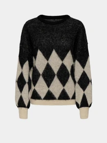 Светри та кардигани Only NOEME LIFE LS JQ O-NECK KNT модель 15353226_Black Biscotti/Melange/Har Фото