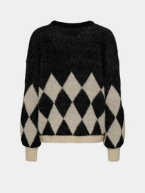 Светри та кардигани Only NOEME LIFE LS JQ O-NECK KNT модель 15353226_Black Biscotti/Melange/Har Фото