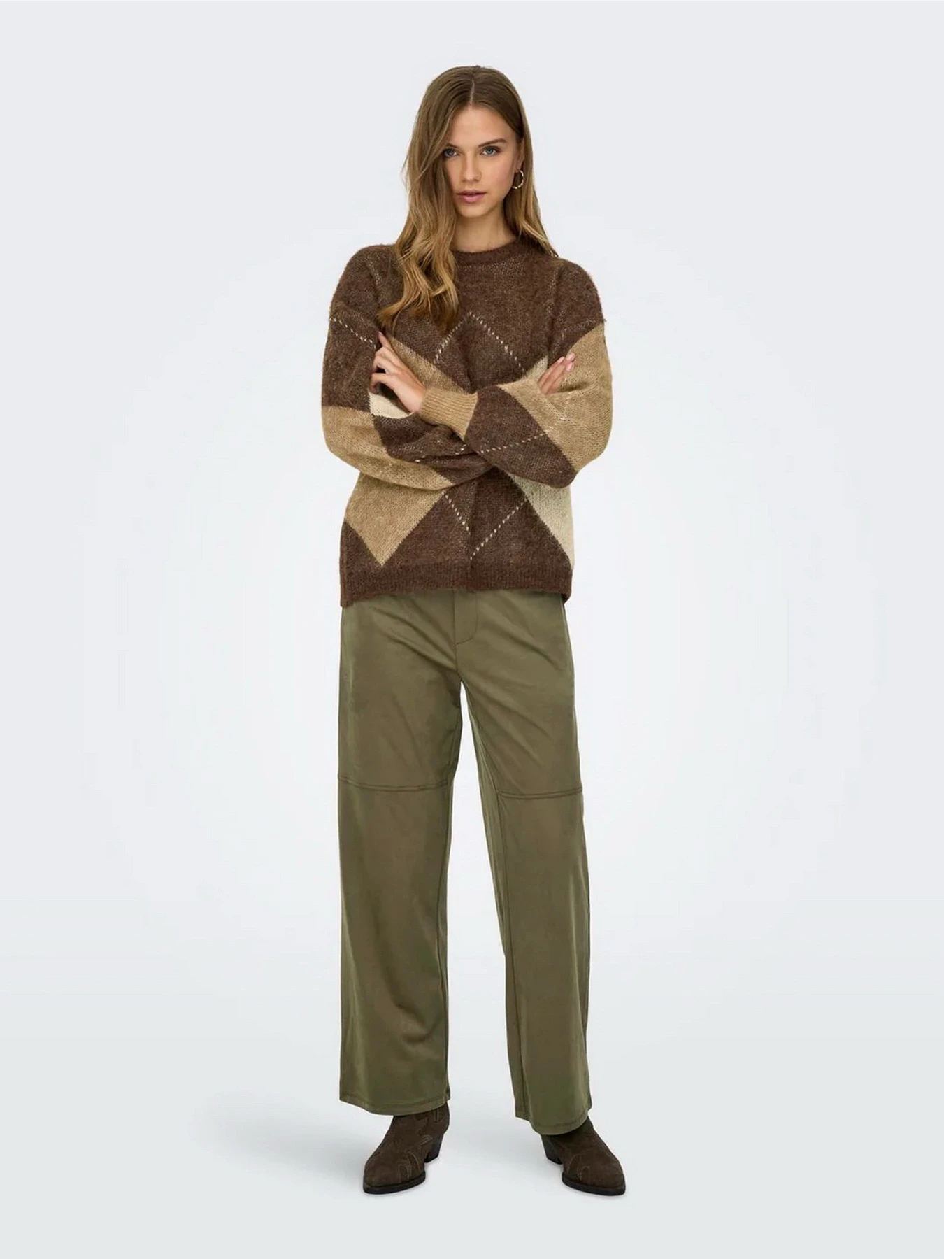 Светри та кардигани Only NOEME LIFE LS JQ O-NECK KNT модель 15353226_Chestnut Biscotti/Melange/ Светри та кардигани Only NOEME LIFE LS JQ O-NECK KNT модель 15353226_Chestnut Biscotti/Melange/ Фото