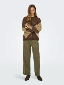 Светри та кардигани Only NOEME LIFE LS JQ O-NECK KNT модель 15353226_Chestnut Biscotti/Melange/ Фото