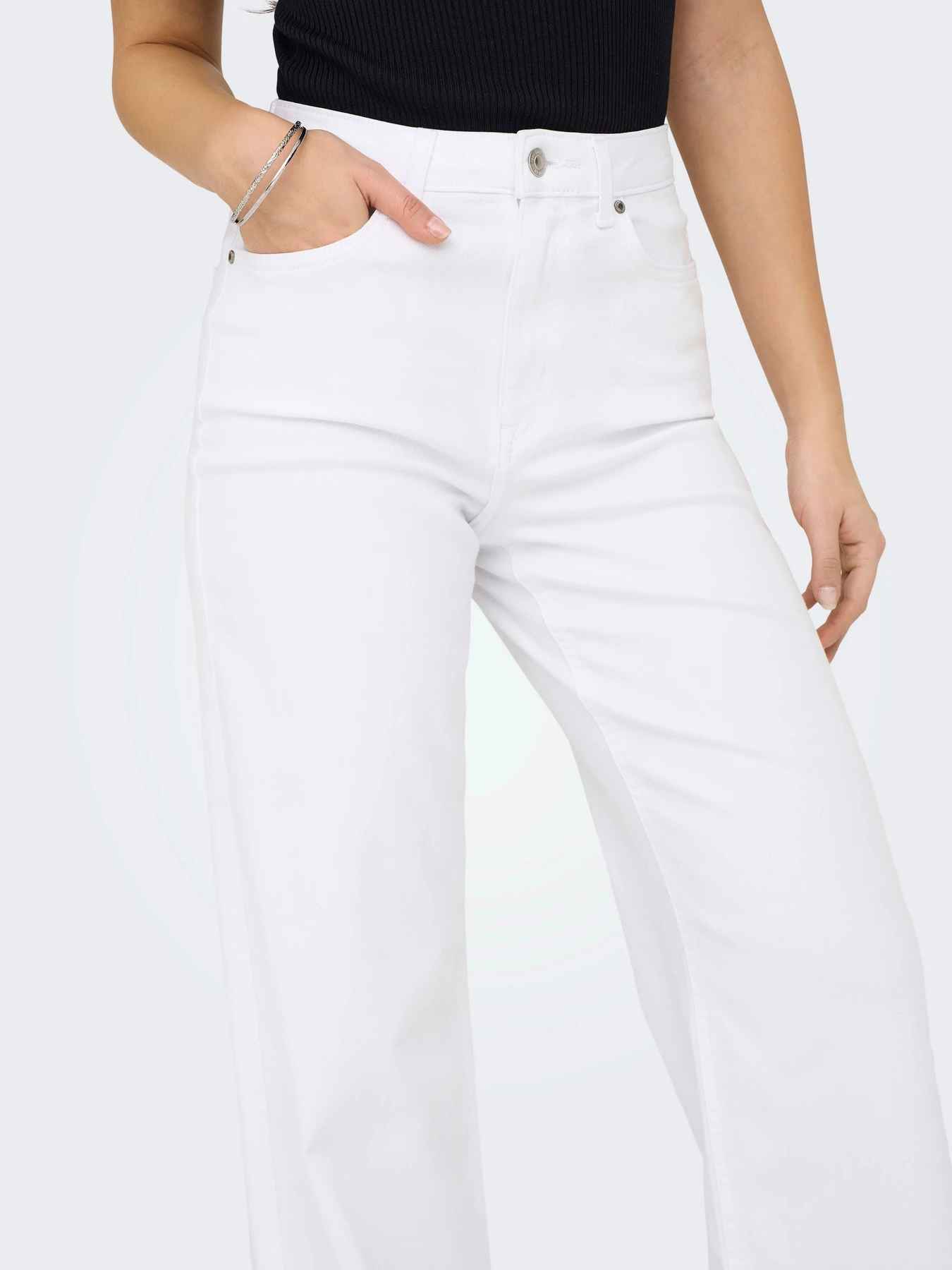 Джинсы Only MADISON BLUSH HW WIDE DNM модель 15310632_White Фото