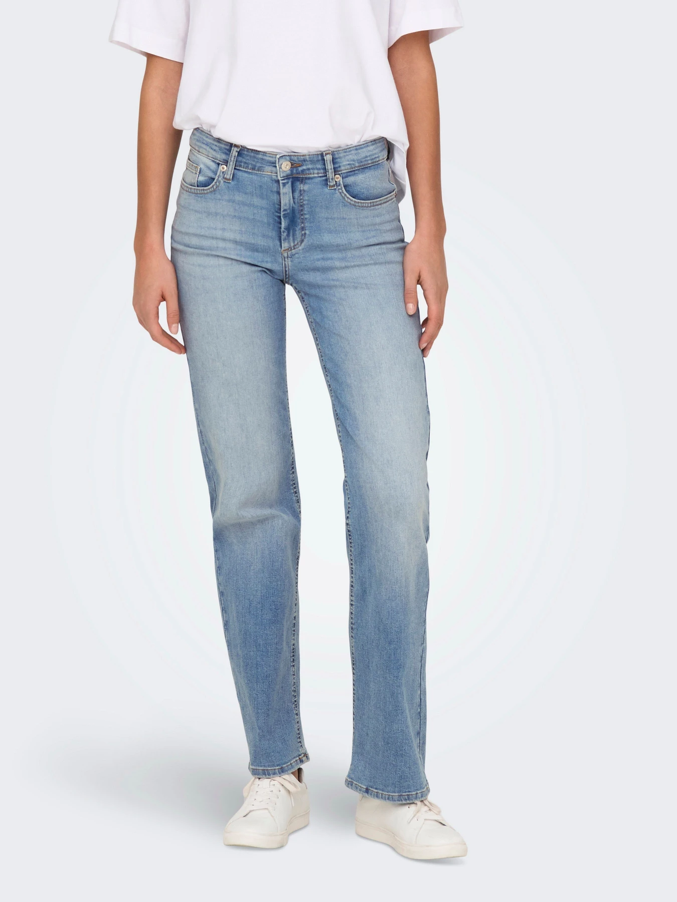 Джинси Only BLUSH MID STRAIGHT DNM модель 15337794_Light Blue Denim Фото
