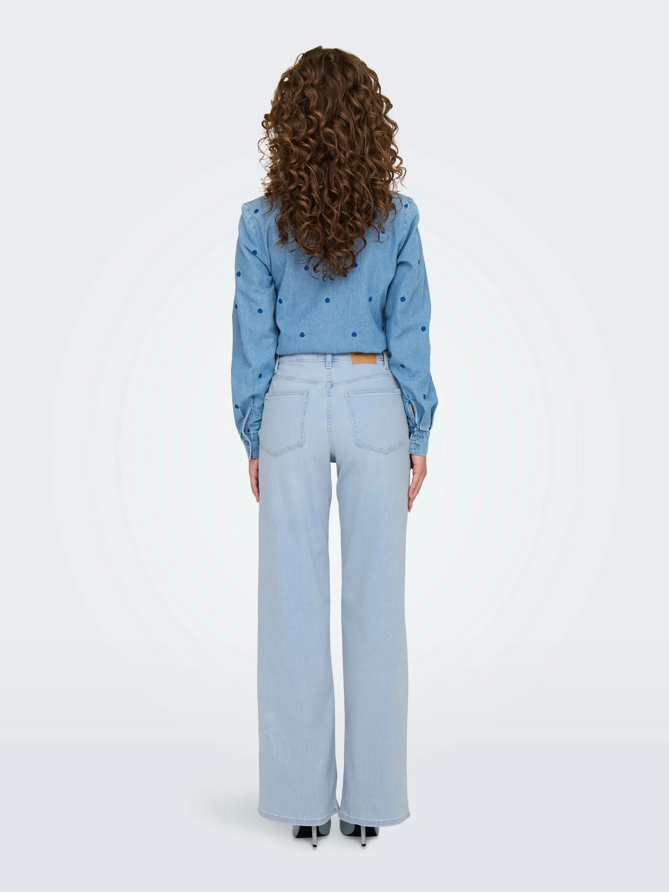 Джинси Only MADISON BLUSH HW WIDE DNM модель 15338289_Light Blue Bleached Denim Фото
