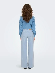 Джинси Only MADISON BLUSH HW WIDE DNM модель 15338289_Light Blue Bleached Denim Фото