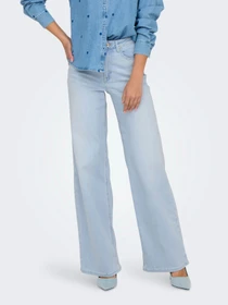 Джинсы Only MADISON BLUSH HW WIDE DNM модель 15338289_Light Blue Bleached Denim Фото