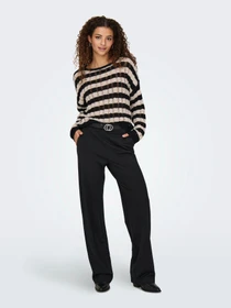 Брюки Only POPTRASH LIFE MW STRAIGHT PNT модель 15341829_Black Фото