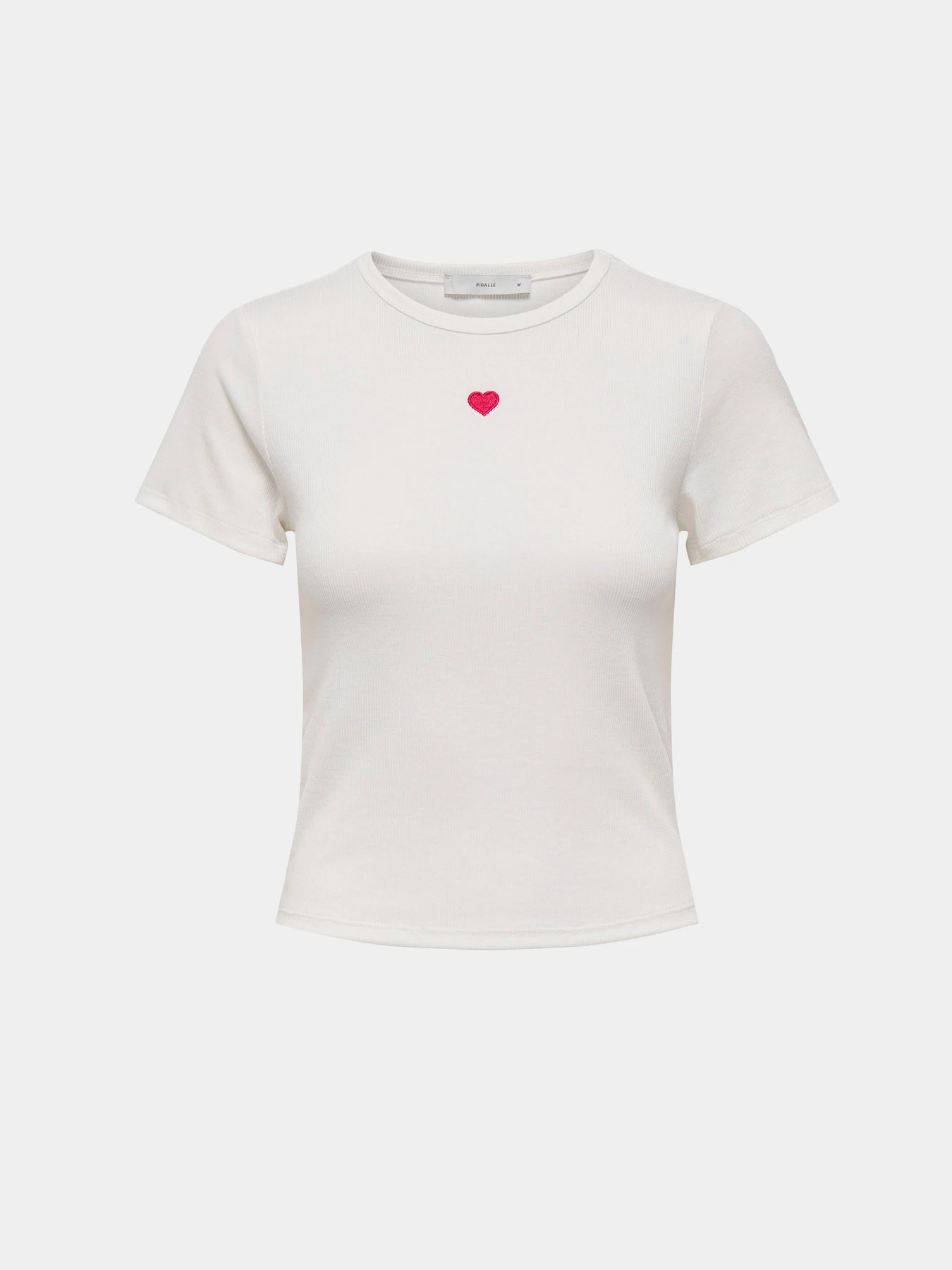 Футболки и поло Only ELVA JUNE EMB S/S TEE JRS модель 15342939_Cloud Dancer RED HEART Фото