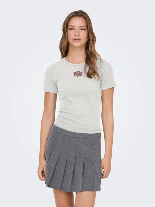 Футболки и поло Only ELVA JUNE EMB S/S TEE JRS модель 15342939_White TEDDY BEAR Фото