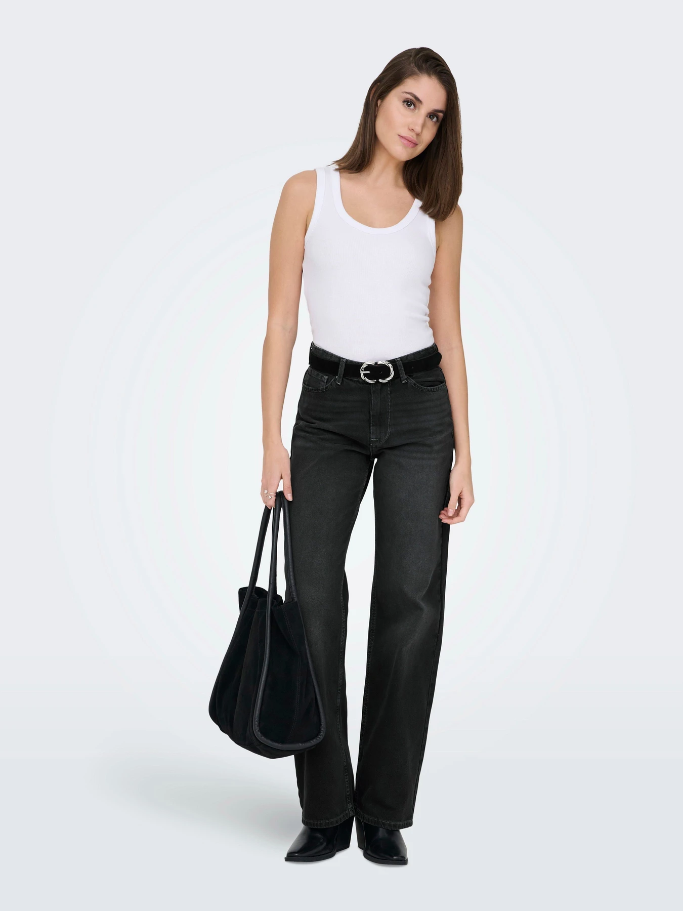 Джинси Only MADDIE-O HW WIDE DNM модель 15346244_Washed Black Фото