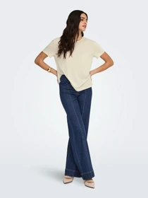 Джинси Only MADISON HW WIDE ROSE BELT модель 15361153_Dark Blue Denim Фото