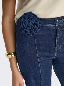 Джинси Only MADISON HW WIDE ROSE BELT модель 15361153_Dark Blue Denim Фото