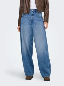 Джинсы Only TAYLOR HW BARREL DNM модель 15367620_Medium Blue Denim Фото