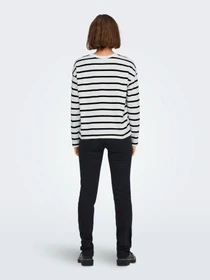 Худи и свитшоты Only SOPH L/S STRIPE TOP модель 15310399_Cloud Dancer Black Фото