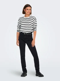 Худи и свитшоты Only SOPH L/S STRIPE TOP модель 15310399_Cloud Dancer Black Фото