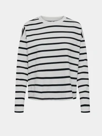 Худи и свитшоты Only SOPH L/S STRIPE TOP модель 15310399_Cloud Dancer Black Фото