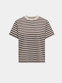 Футболки і поло Only LIVINA S/S STRIPE TEE модель 15272227_Cloud Dancer CHOCOLATE MAR Фото