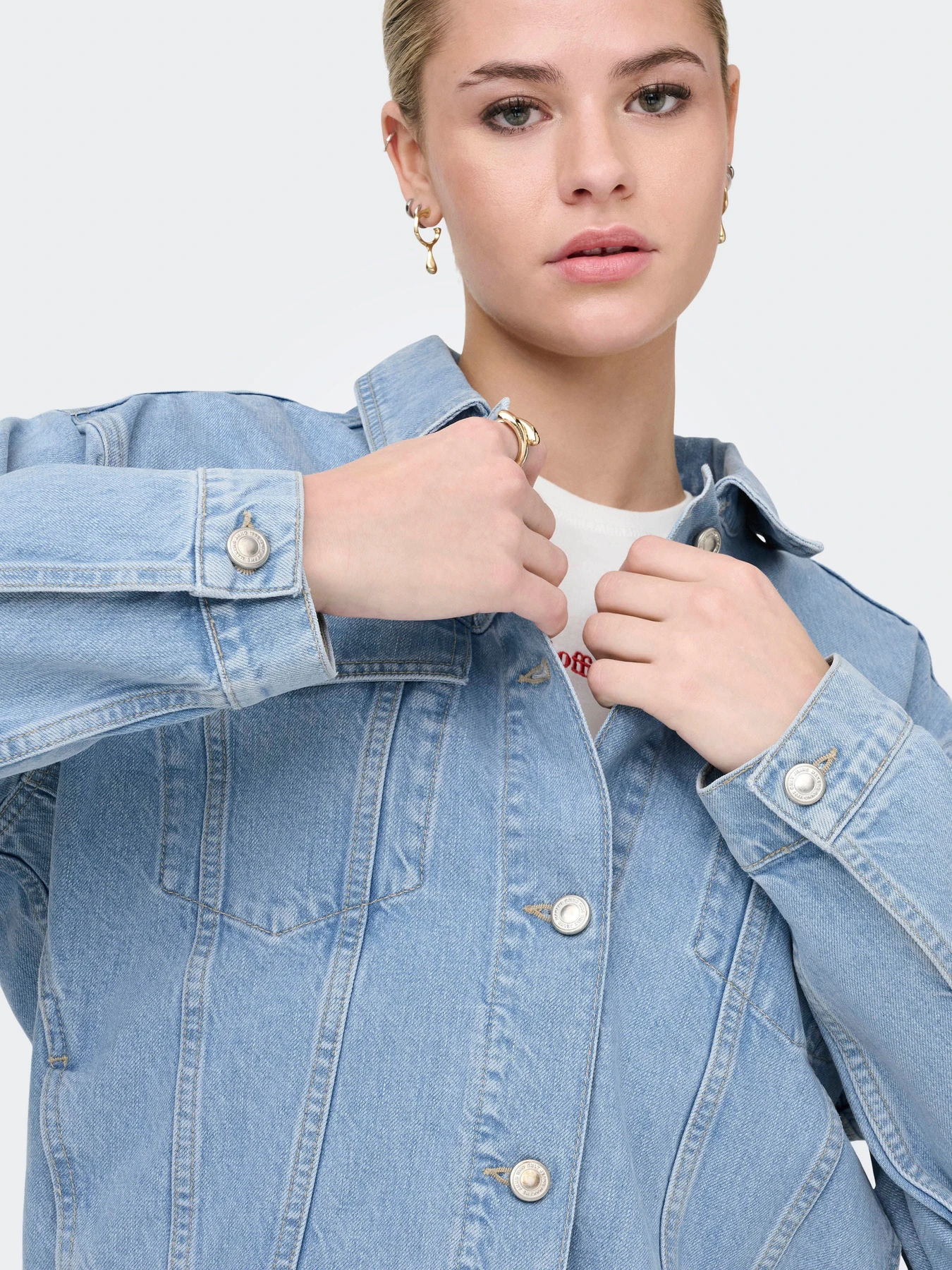 Куртки та дублянки Only HARPER LS BOXY DNM модель 15363548_Light Blue Denim Фото
