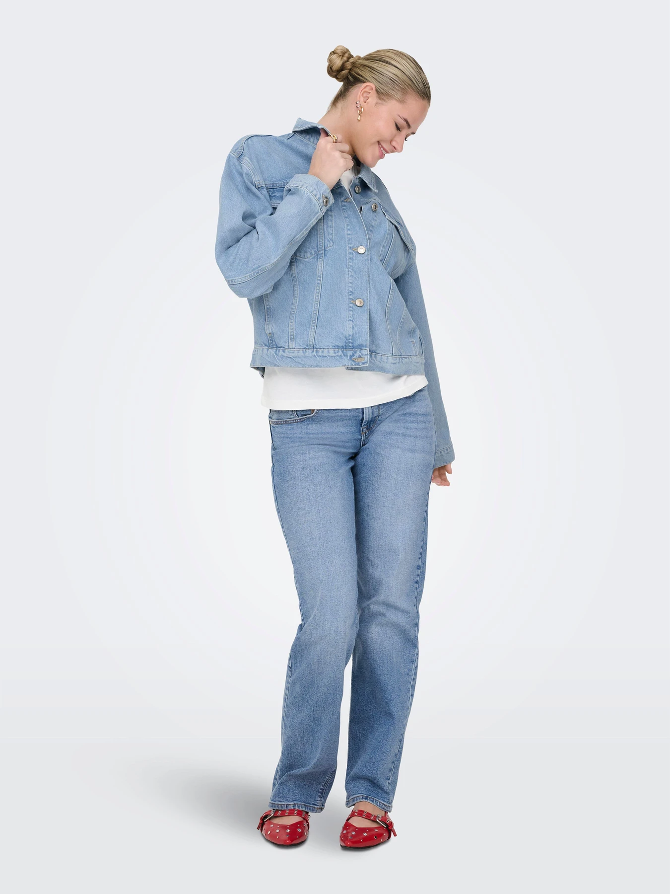 Куртки та дублянки Only HARPER LS BOXY DNM модель 15363548_Light Blue Denim Фото