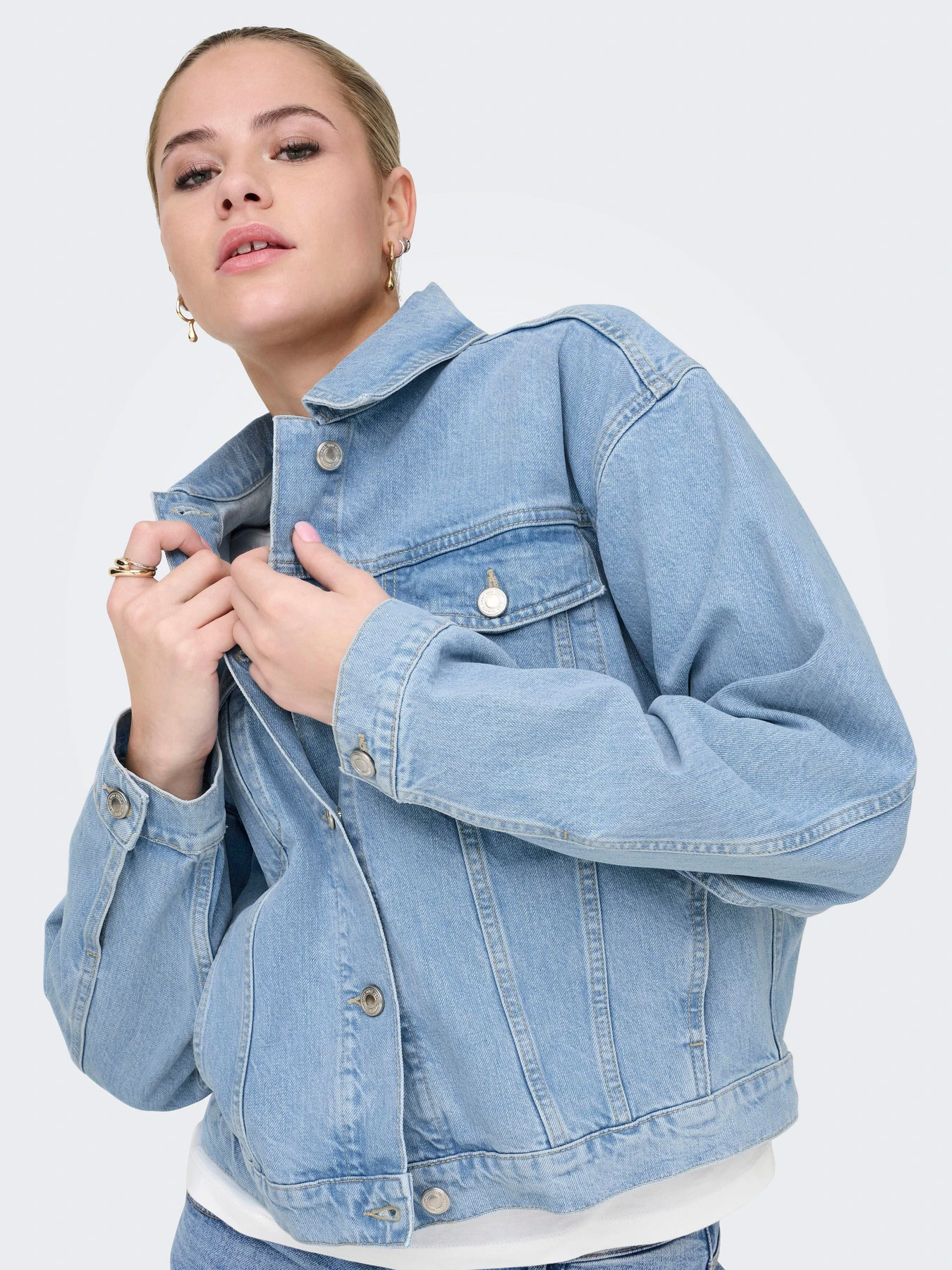 Куртки та дублянки Only HARPER LS BOXY DNM модель 15363548_Light Blue Denim Фото