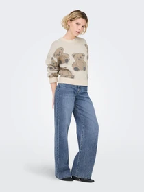 Джинси Only HOPE MW WIDEUNEVEN CLOSURE DNM модель 15366323_Medium Blue Denim Фото