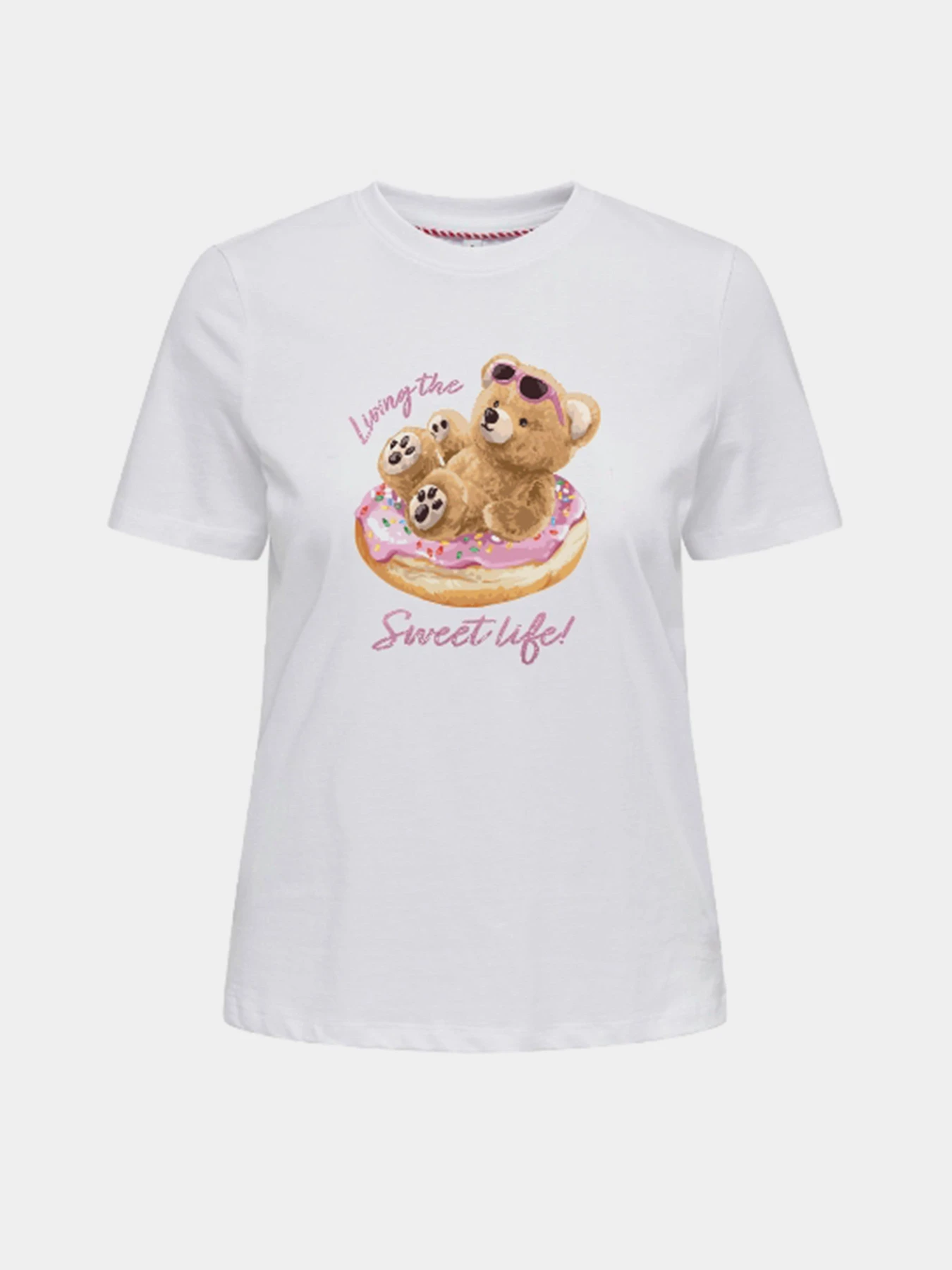 Футболки і поло Only KITA BEAR S/S TEE модель 15375338_Bright White Sweet life Фото
