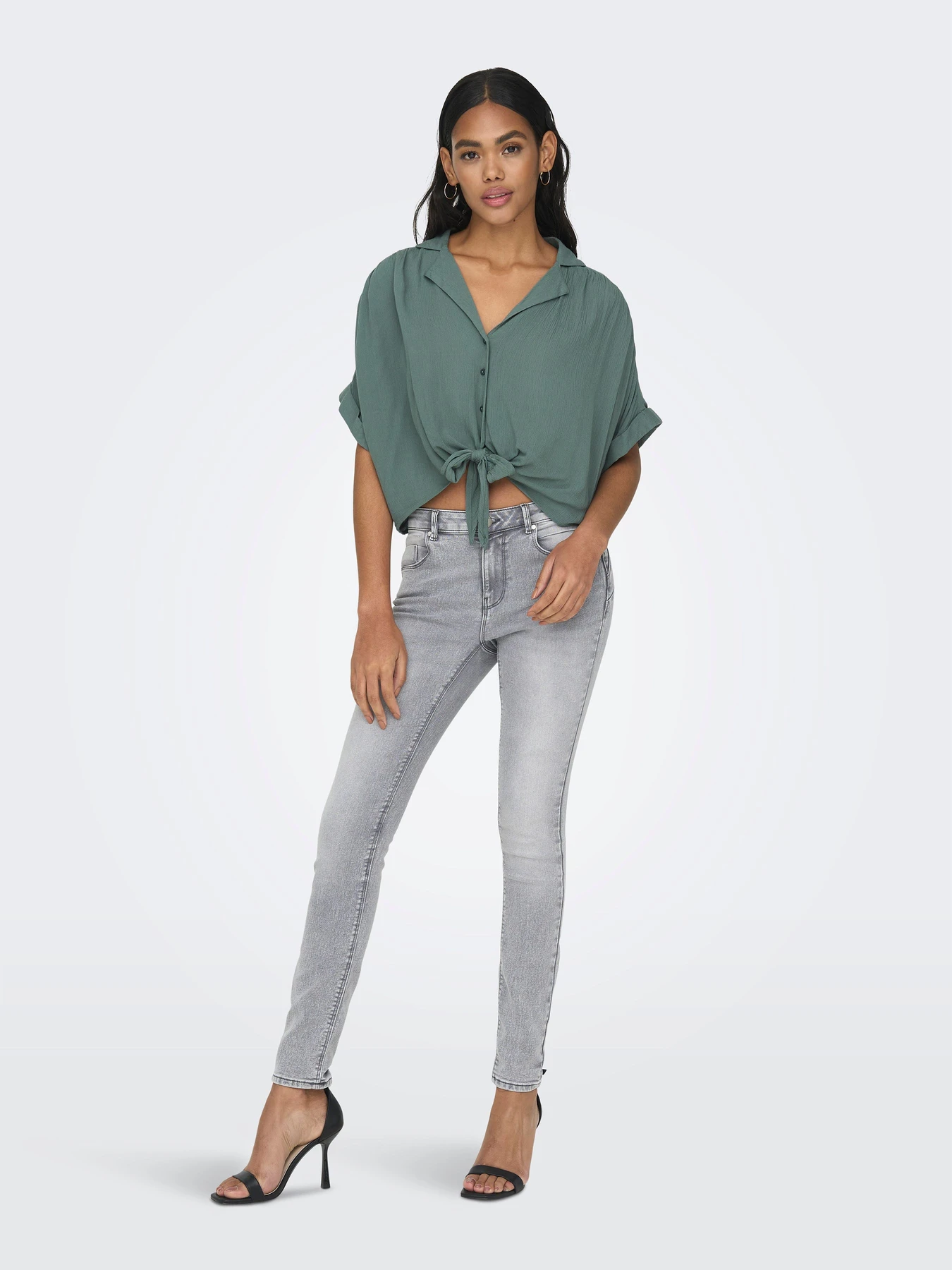 Сорочки Only PAULA LIFE S/S TIE SHIRT модель 15281497_Balsam Green Сорочки Only PAULA LIFE S/S TIE SHIRT модель 15281497_Balsam Green Фото