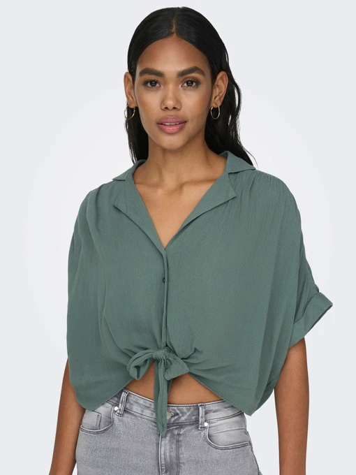 Жіноча Сорочка повсякденна Only PAULA LIFE S/S TIE SHIRT фото 2