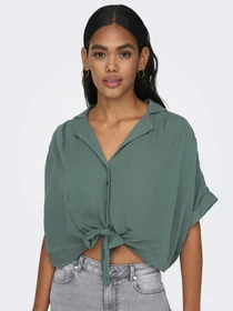 Сорочки Only PAULA LIFE S/S TIE SHIRT модель 15281497_Balsam Green Фото