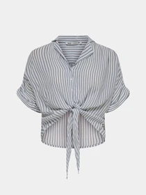 Сорочки Only PAULA LIFE S/S TIE SHIRT модель 15281497_Cloud Dancer BALSAM GREEN Фото