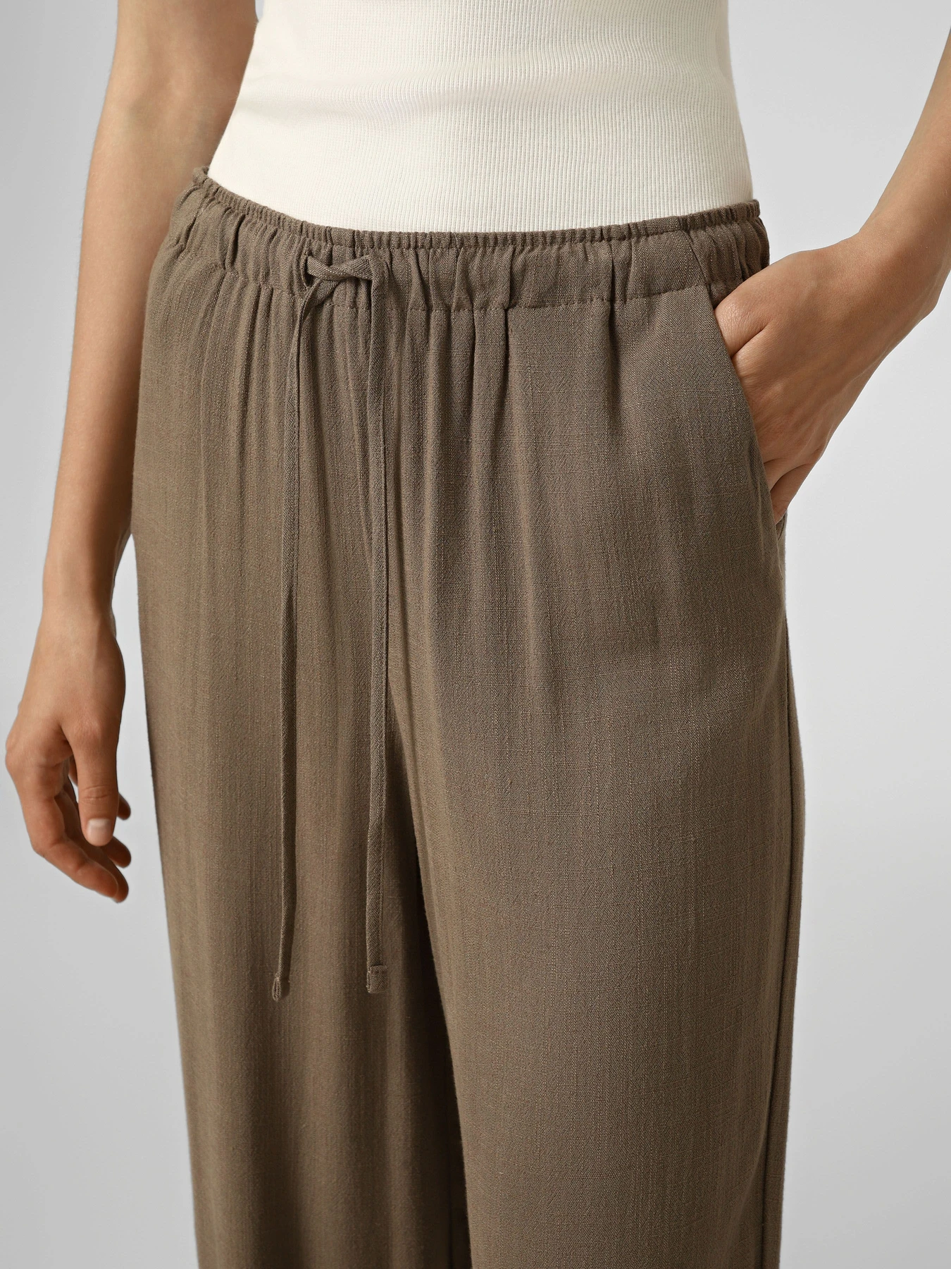Штани Only SIESTA MW PULL-UP LINEN PNT модель 15322263_Walnut Штани Only SIESTA MW PULL-UP LINEN PNT модель 15322263_Walnut Фото
