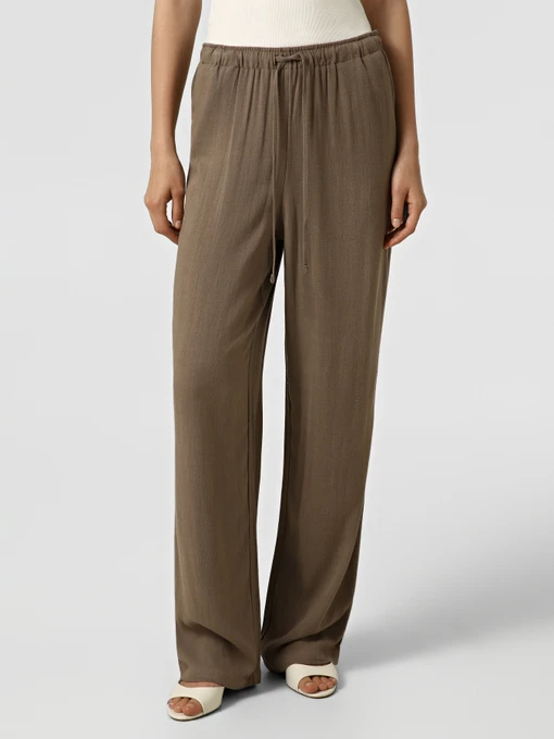Брюки Only SIESTA MW PULL-UP LINEN PNT модель 15322263_Walnut Фото